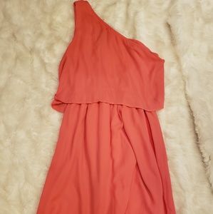 Off the shoulder pink dress